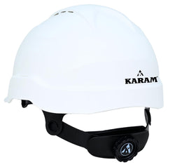 KARAM PN574 ABS Safety Helmet for Men Industrial & Outdoor Activities |Rachet Type Adjustment with Unique Sweat Absorbent Headband |Hard Hat| ANSI Certified|
