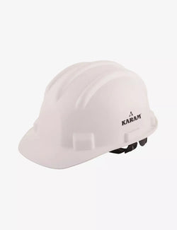 KARAM PN521 Safety Helmet for Men Construction Helmet | Ratchet Type Adjustment with Adjustable Chin Strap | Work Helmet with Side Slot for Attachment | is:2925:1984 Certified