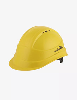 KARAM PN542 Safety Helmet for Men Industrial & Construction Helmet | Ratchet Type Adjustment with Adjustable Chin Strap | Ventilation & Side Slot for Attachment | EN Certified Hard Hat